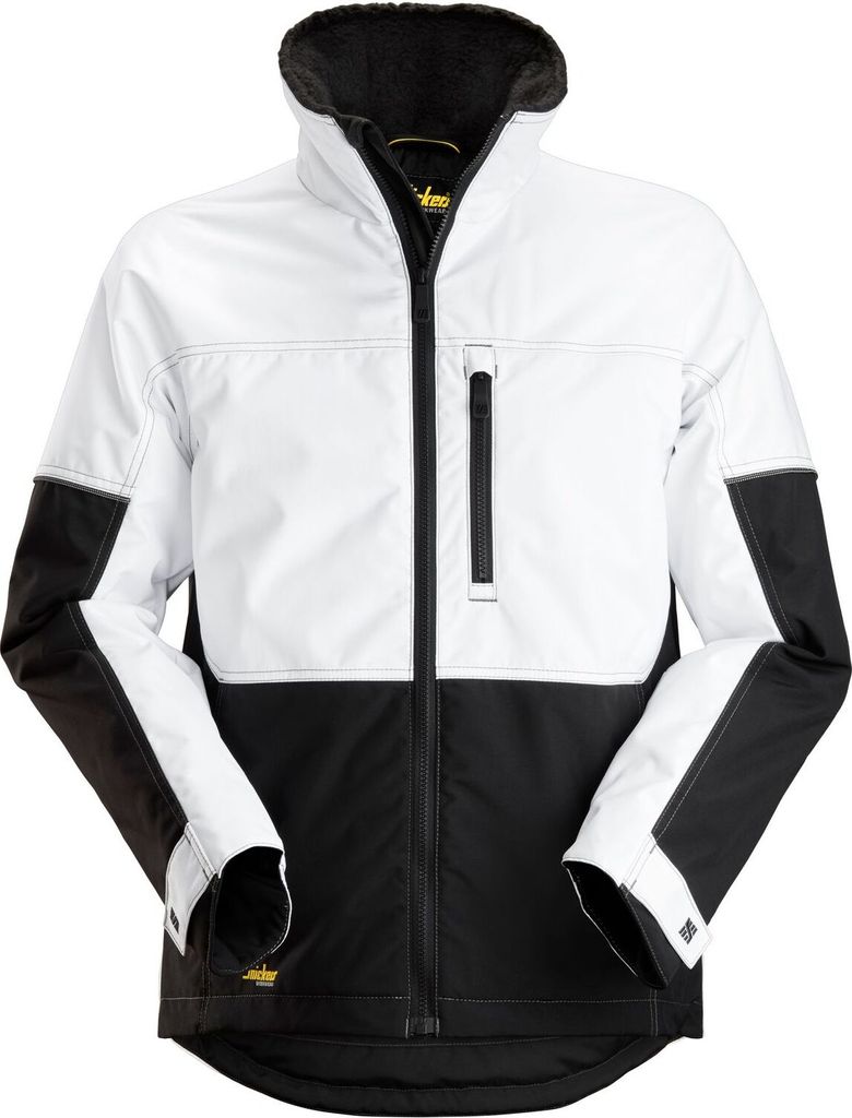 Snickers AllroundWork Winter Arbeitsjacke Weiß-Schwarz-XL
