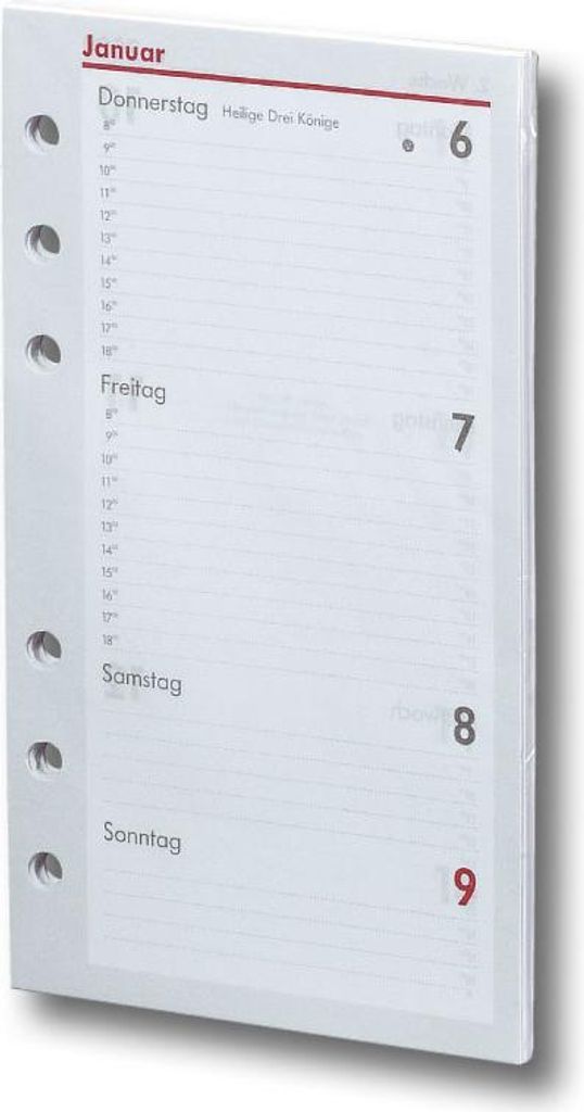 Kalendarium Timer ca A6 16,8x9,5cm 1Woche/2Seiten 2026 Produktbild 