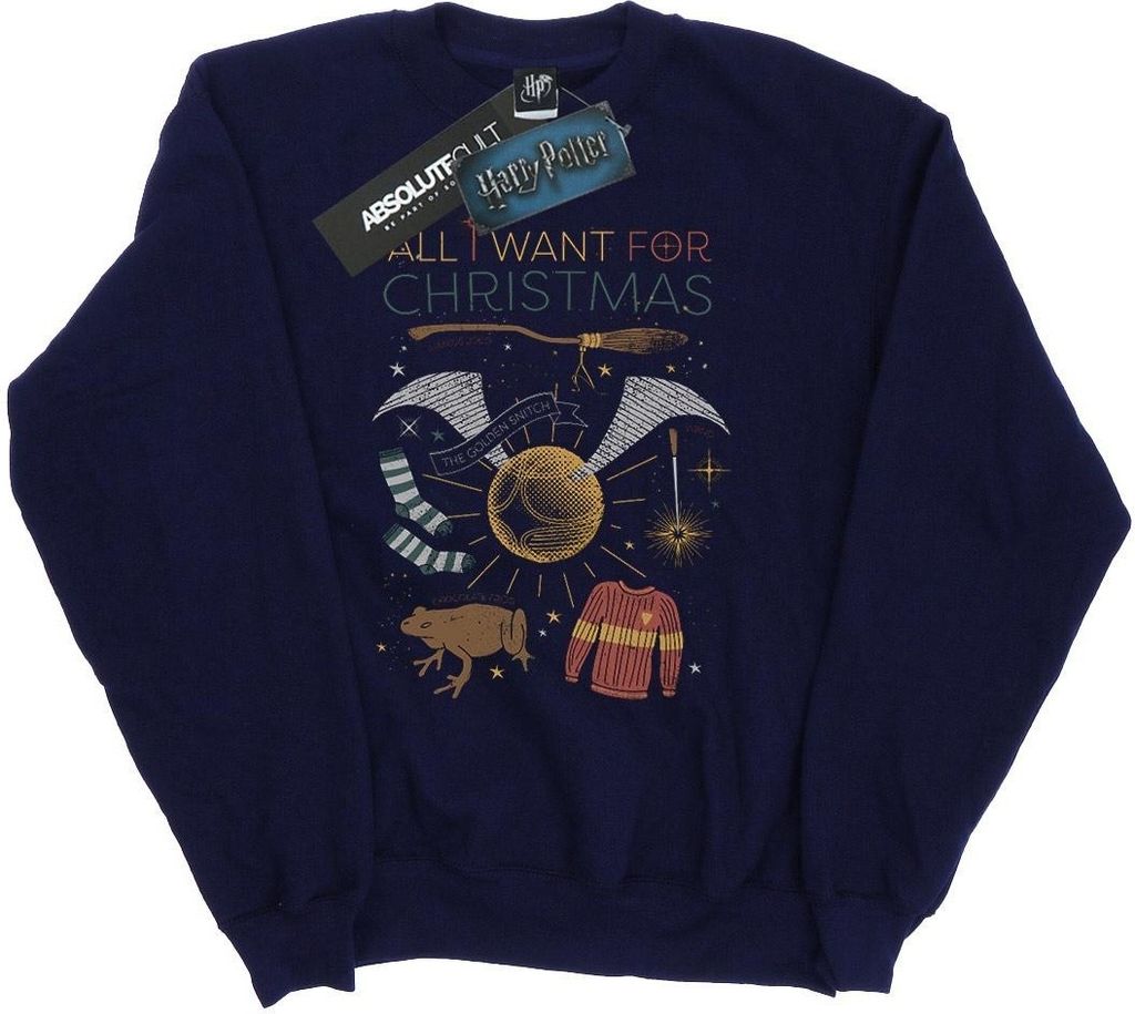 Harry Potter - "All I Want For" Sweatshirt für Herren BI28091 (XXL) (Marineblau)