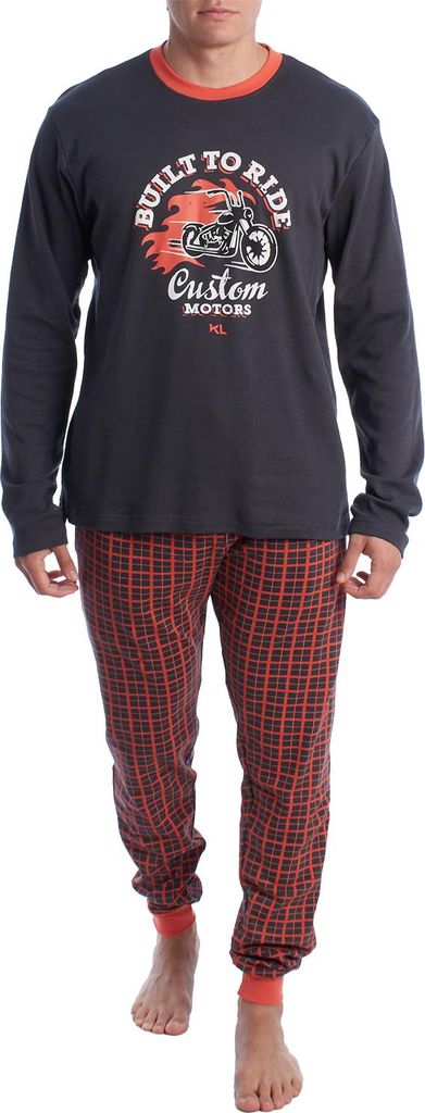 Kisses&Love Herren-Schlafanzug mit langen Ärmeln aus Baumwolle KLP4