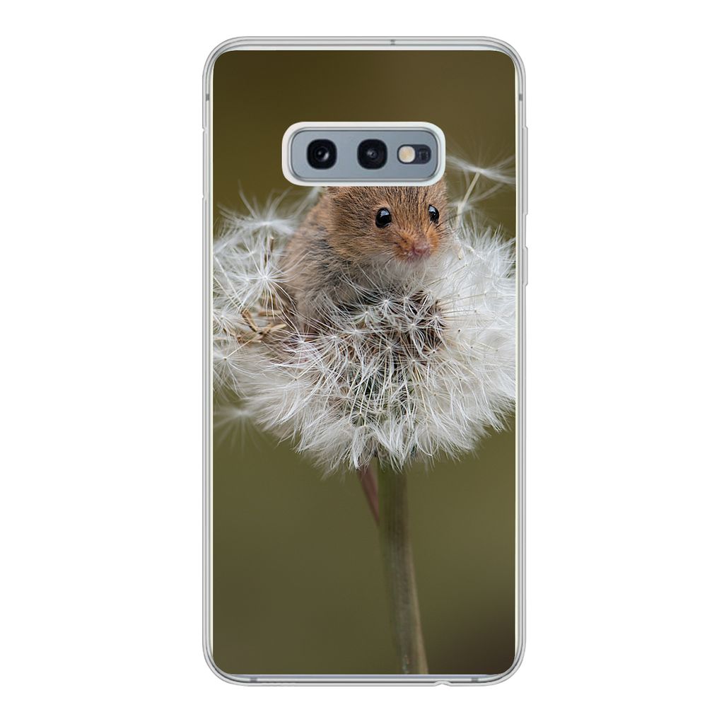 MuchoWow Handyhülle Schutzhülle Hülle für Samsung Galaxy S10e Maus - Jung - Blumen Silikon Softcase Handy Hülle - Handy