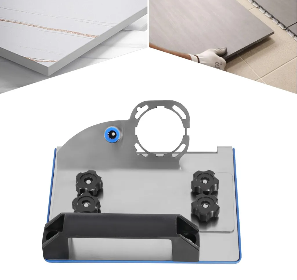 Support de tronçonnage pour meuleuse d'angle avec socle stable argenté