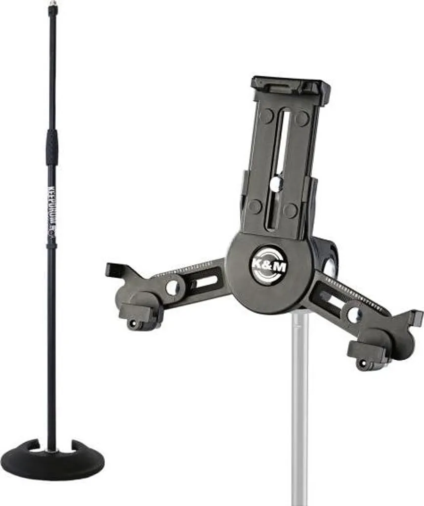 Support tablette pour musiciens K&M 19795 avec pied de sol réglable