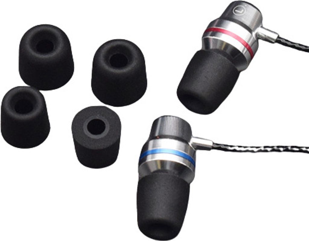 INF Ersatz-Ohrstöpsel aus Memory-Schaum für 4,7–5,5 mm-Kopfhörer Schwarz