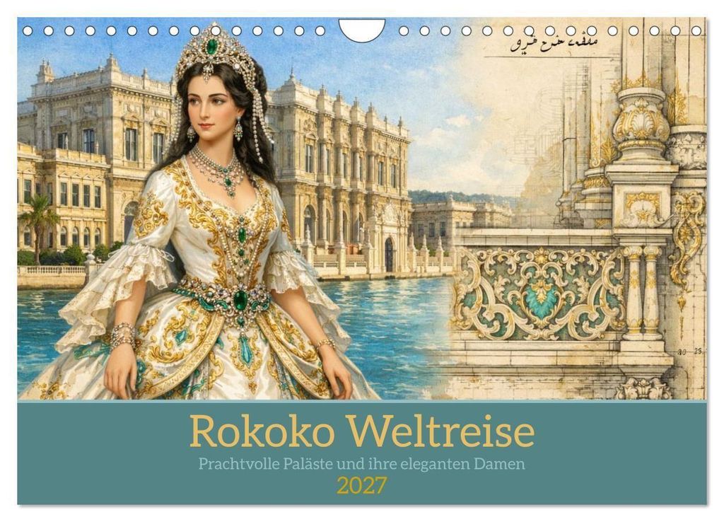Rokoko Weltreise (Wandkalender 2027 DIN A4 quer), CALVENDO Monatskalender