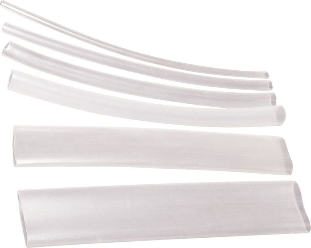 100 tlg. Schrumpfschlauch Set 100mm Transparent Lose Sortiment Schrumpfschläuche