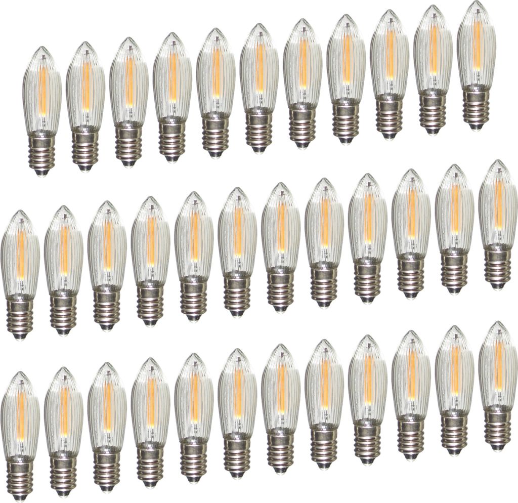 Erzgebirgslicht - AUSWAHL - 35 Stück LED Filament Topkerze Produktbild 