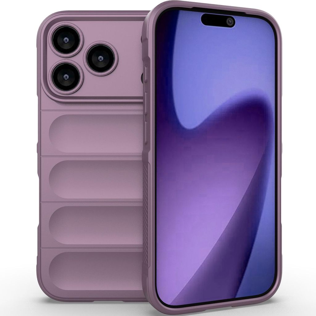 Handyhülle für iPhone 17 Pro Weich TPU Silikon Stossfest Anti-rutsch Hülle Lila
