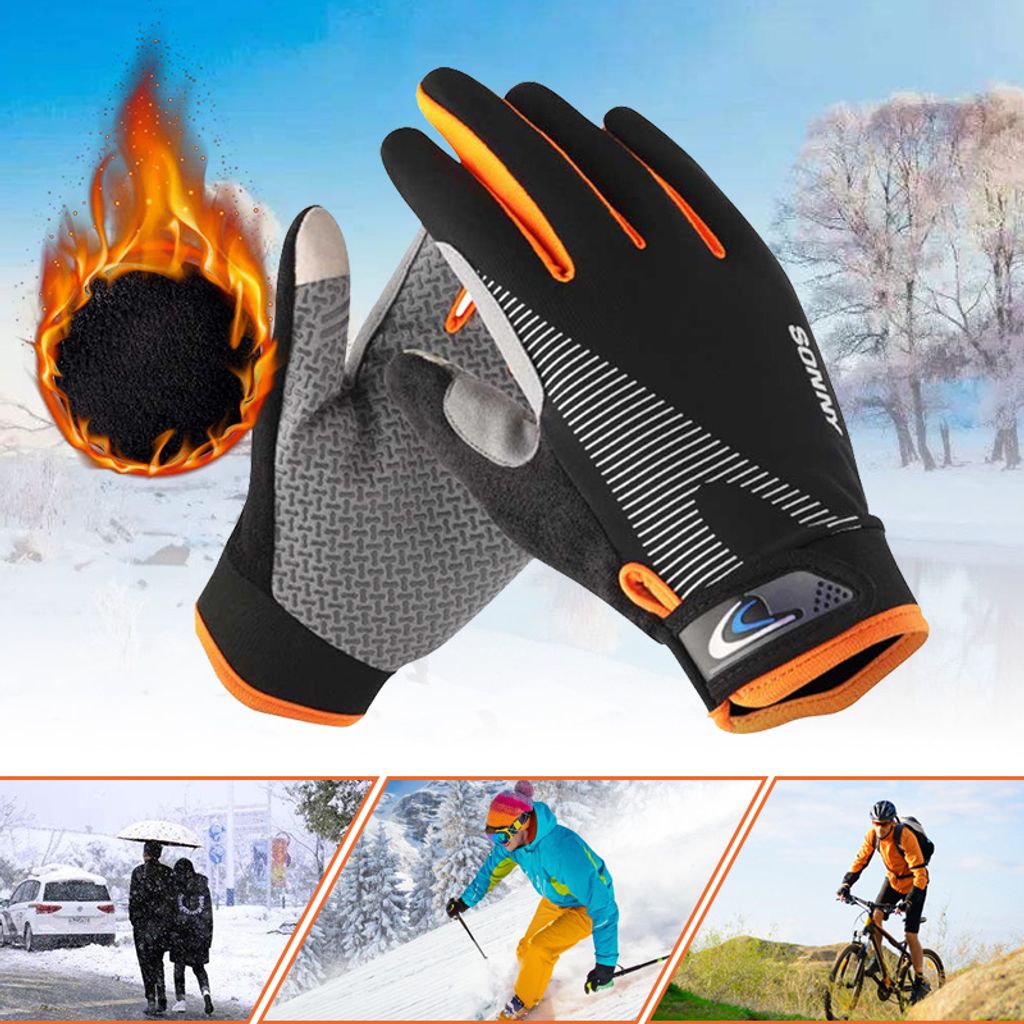 1 Paar Winter Handschuhe Damen Herren Fahrrad Thermo Warme Produktbild 