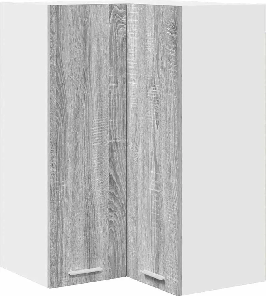 SYFAX Armadietto Pensile Cucina Angolare 57x57 Grigio Sonoma