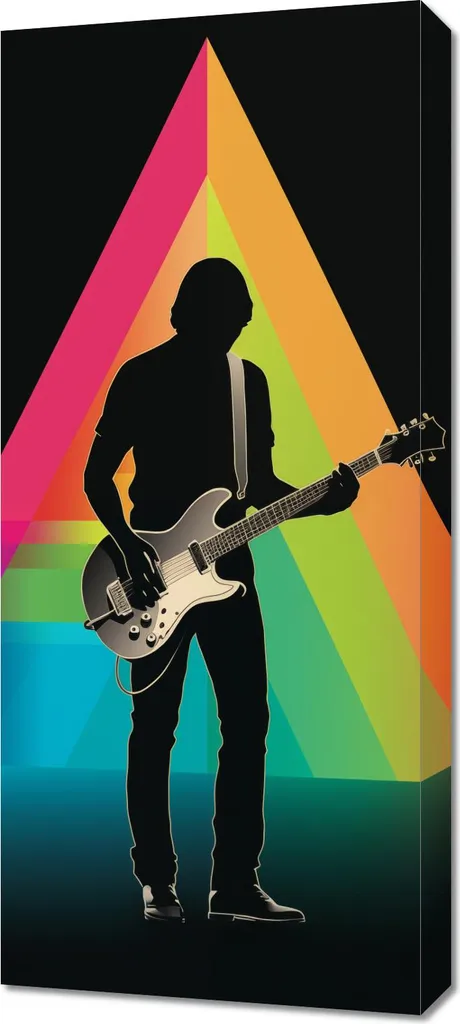 Quadro 40x90 cm Prisma attraverso la chitarra