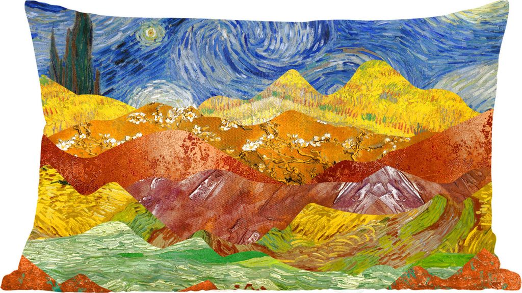 MuchoWow Zierkissen Sofakissen Wohnzimmer Dekokissen 60x40 cm Van Gogh - Alte Meister - Malerei - Kopfkissen - Polster mit Foto