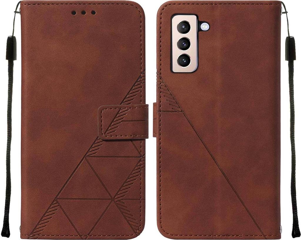 Galaxy S21+ Hülle, Schlank Prägung Flip Leder Kartenfächer Produktbild 