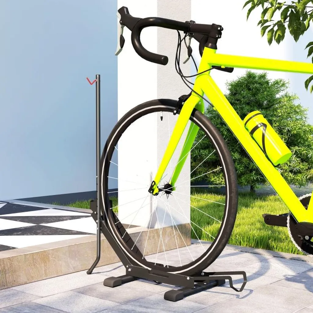 Râtelier pour Vélos Multiple en Acier Noir Support de Sol 80mm Large - 7