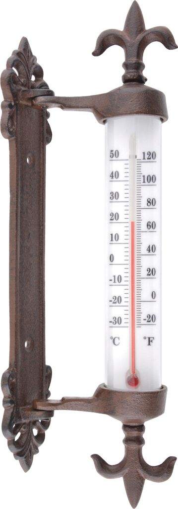 Gartenthermometer-Gusseisen-drehbar-Celsius