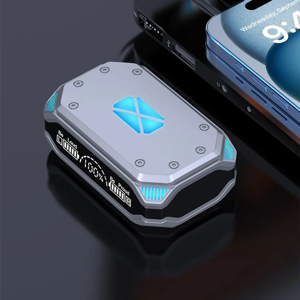 INF Wireless Earbuds Bluetooth 5.4 Argento - Eleganti e Potenti - 3