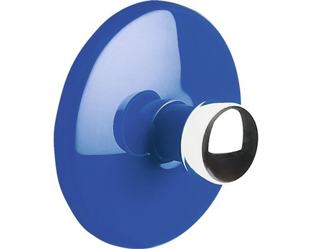 Spirella Handtuchhaken Haken Selbstklebend Bad und Küche "Bowl" Handtuchhalter Kleiderhaken Ohne Bohren Ø5 cm - Blau