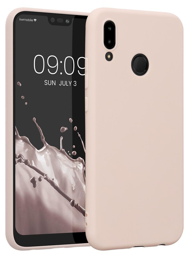kwmobile Handyhülle für Huawei P20 Lite Hülle - TPU Case - Kabelloses Laden - Schutzhülle Cover in Coconut Swirl