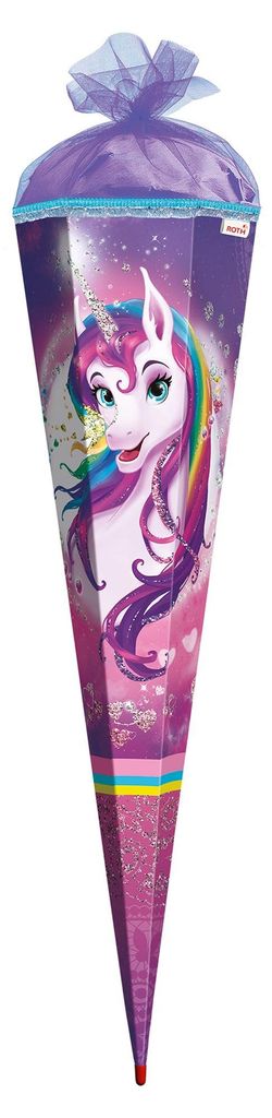 ROTH 678873 Schultüte Einhornportrait - eckig, 85 cm Zdjęcie produktu 