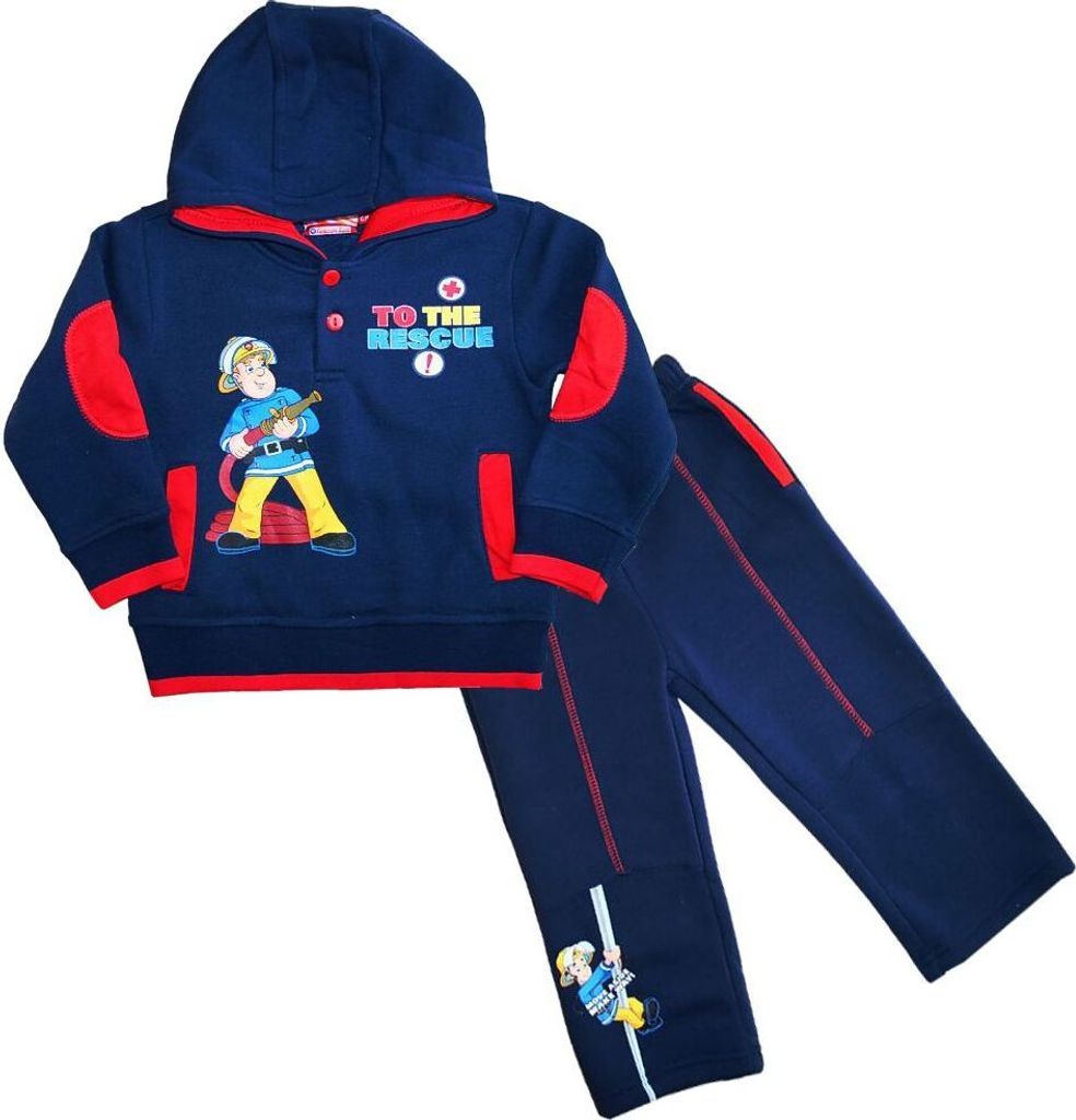 Baby Jogginganzug | Feuerwehrmann Sam | Größe 62 - 86 | Jungen Jogger, Farbe:Blau, Größe:74