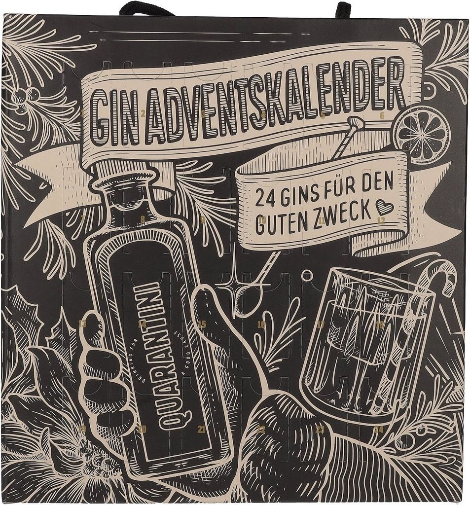 Quarantini Social Gin Adventskalender 42% Vol. 24x0,02l in Geschenkbox