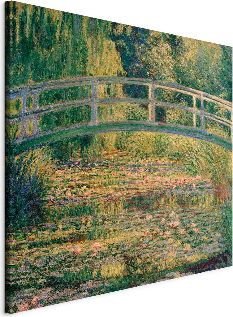 Italienischer Leinwand Leinwandbild - Bridge at Giverny 40x40 cm Reproduktionen l-F-10028-b-a