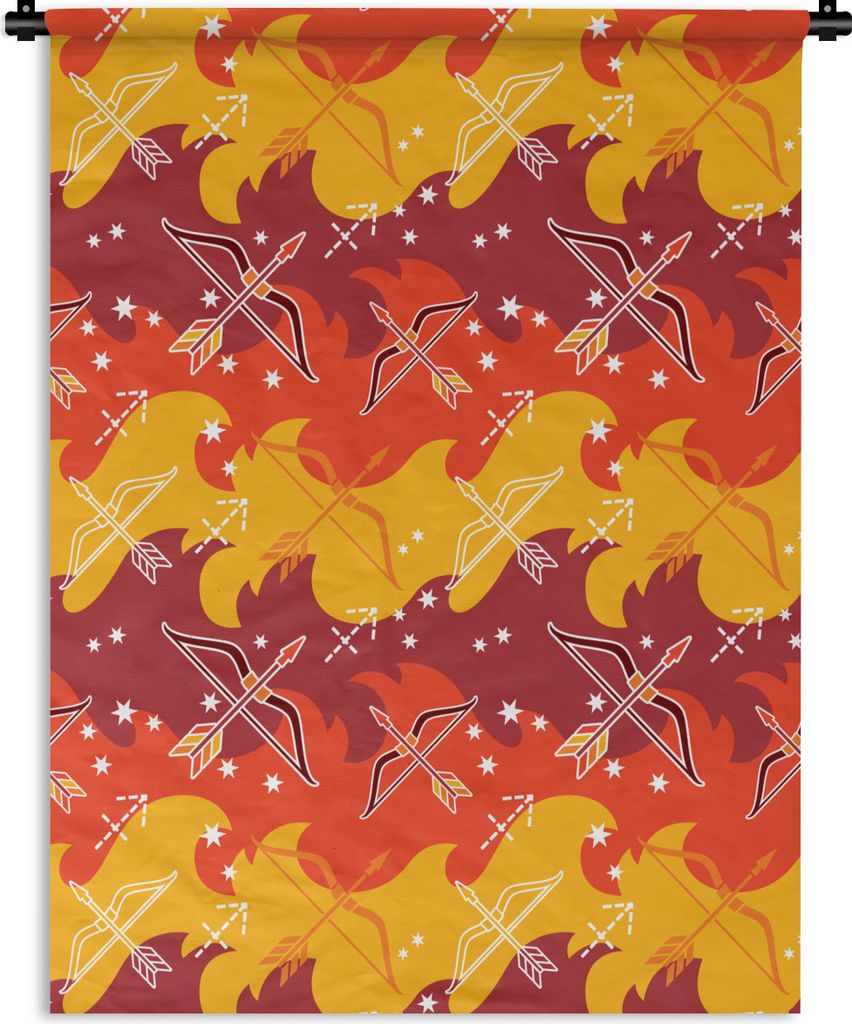 MuchoWow Wandteppich Wandbehang Schütze - Tierkreiszeichen - Design 150x200 cm Tapisserie Dekoration Wandtuch - Wandaufhängung - Moderner