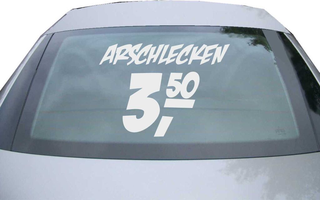 Indigos UG - Aufkleber Heckscheibe & Motorklappe DE6469 - silber - 600x428 mm - Arschlecken - Auto Scheiben Fenster Heckklappe Tuning Racing JDM - ...