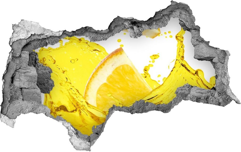Selbstklebender Loch-3D-Aufkleber 95x73 cm Zitronenscheiben