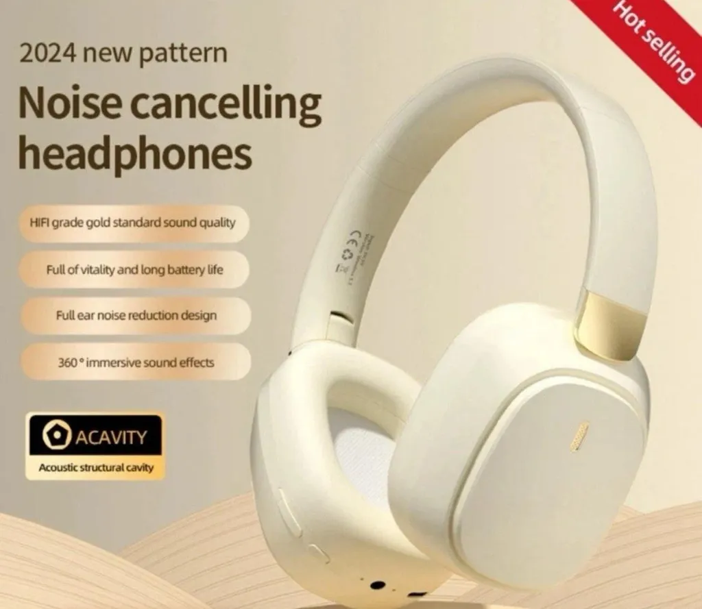Casque Bluetooth pliable beige SY-T6 avec microphone intégré et stéréo - 2