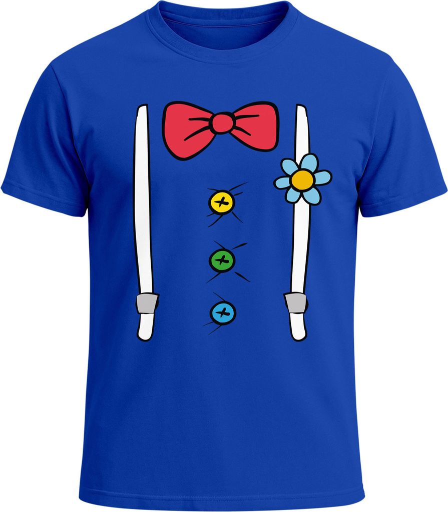 Herren T-Shirt Fasching Karneval Clown Kostüm-Ersatz Verkleidung Last Minute Faschingskostüme Männer Moonworks