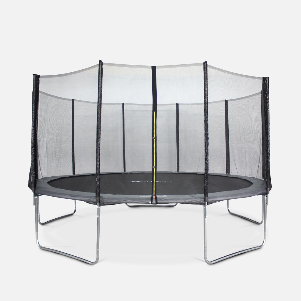 sweeek - Trampolin 460cm externes Sicherheitsnetz - Grau Produktbild 