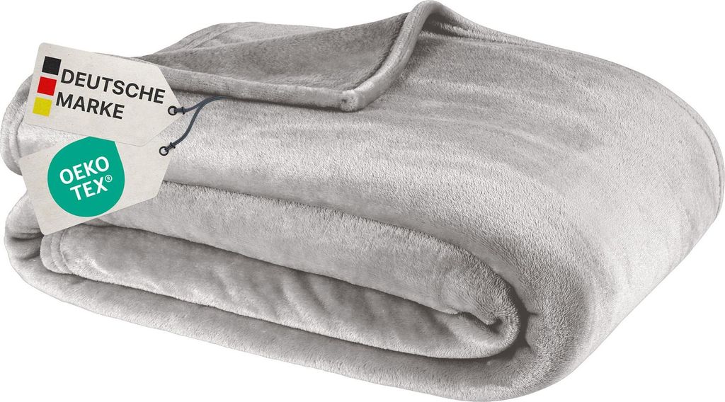 Kuscheldecke Cashmere Touch - Extra Flauschig - kuschelweiche & warme Sofadecke für Herbst & Winter, Farbe:Kiesel, Größe:150x200 cm