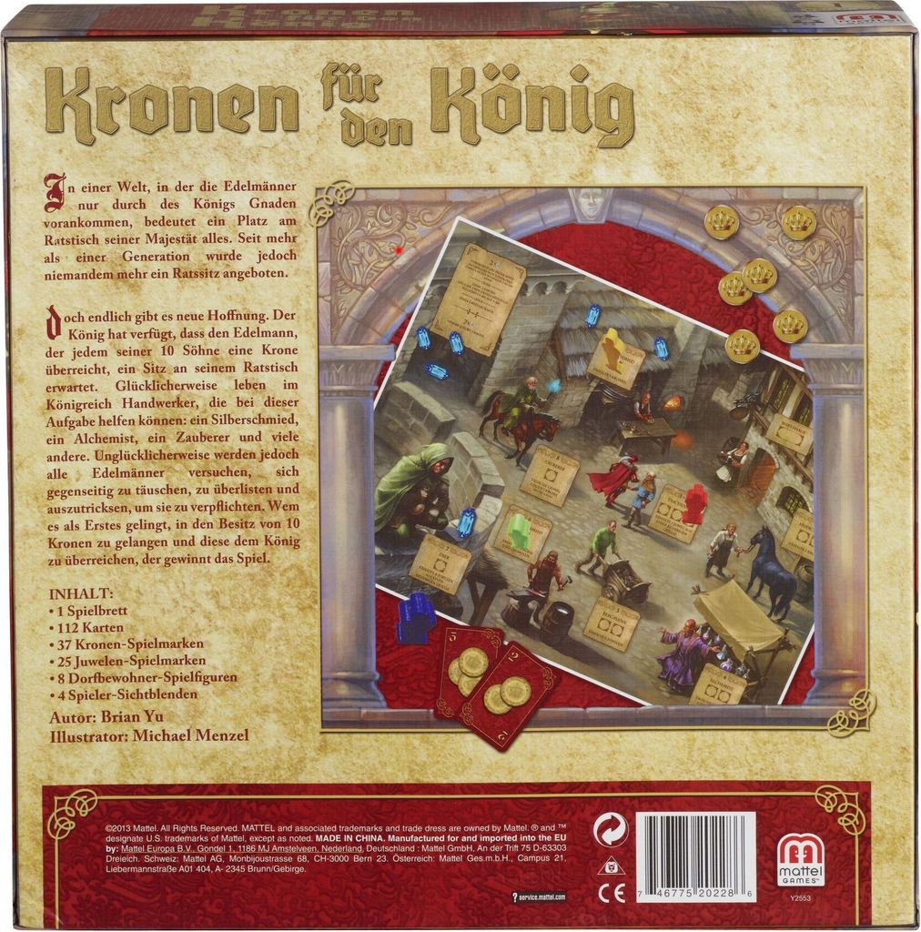 Mattel Y2553 - Kronen für den König, Strategie- und Geschicklichkeitsspiel