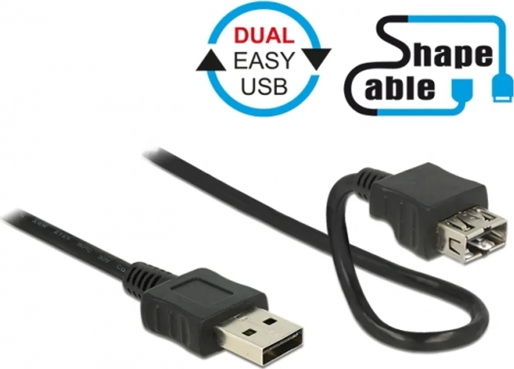 Delock ShapeCable 83497: Prolunga USB Flessibile 15cm per Esperti
