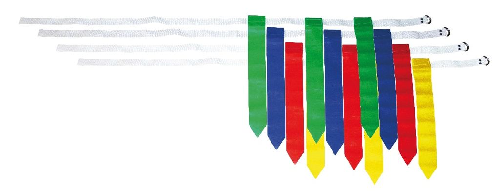 EDUPLAY 170-242 Fang mich Bänder, 4 Nylongürtel in 4 Farben, mehrfarbig, 4-teilig (1 Set)