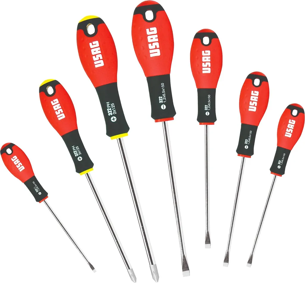 Set Tournevis USAG 322 SH7 pour Vissage Difficile sans Dérapage
