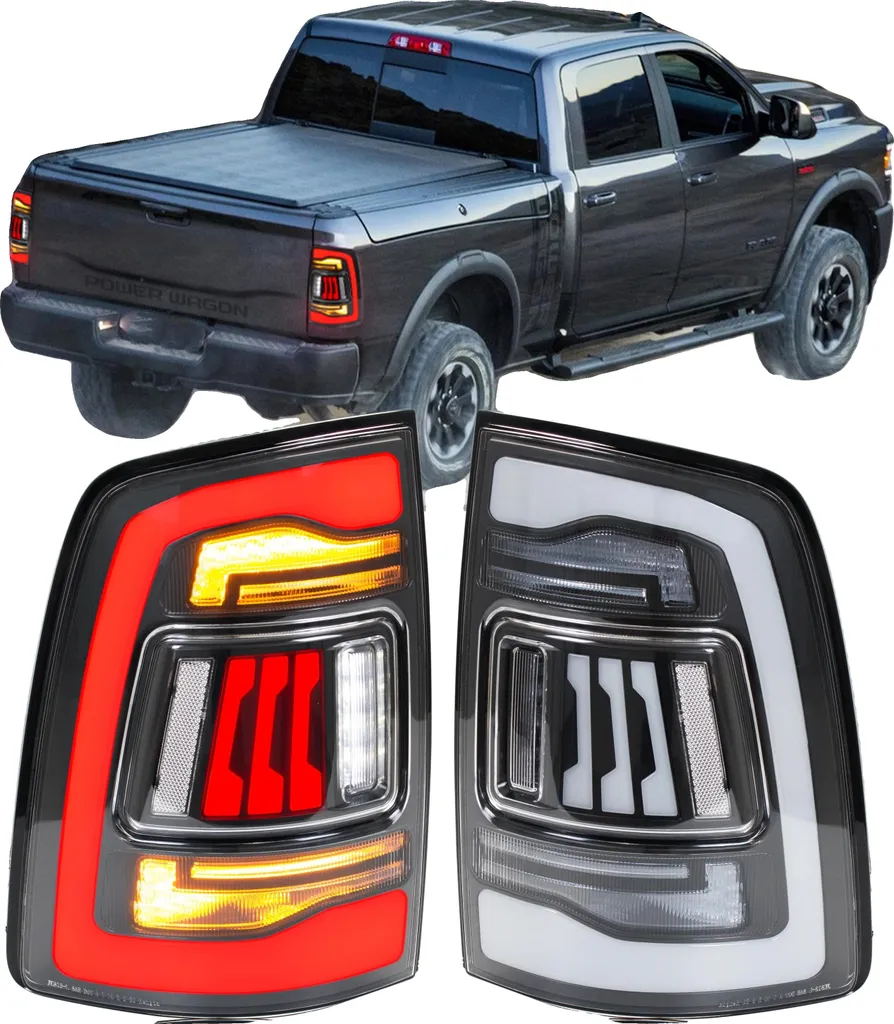 Feux arrière à LED pour Dodge Ram 2009-2018 1500 2500 3500 étanches 12V