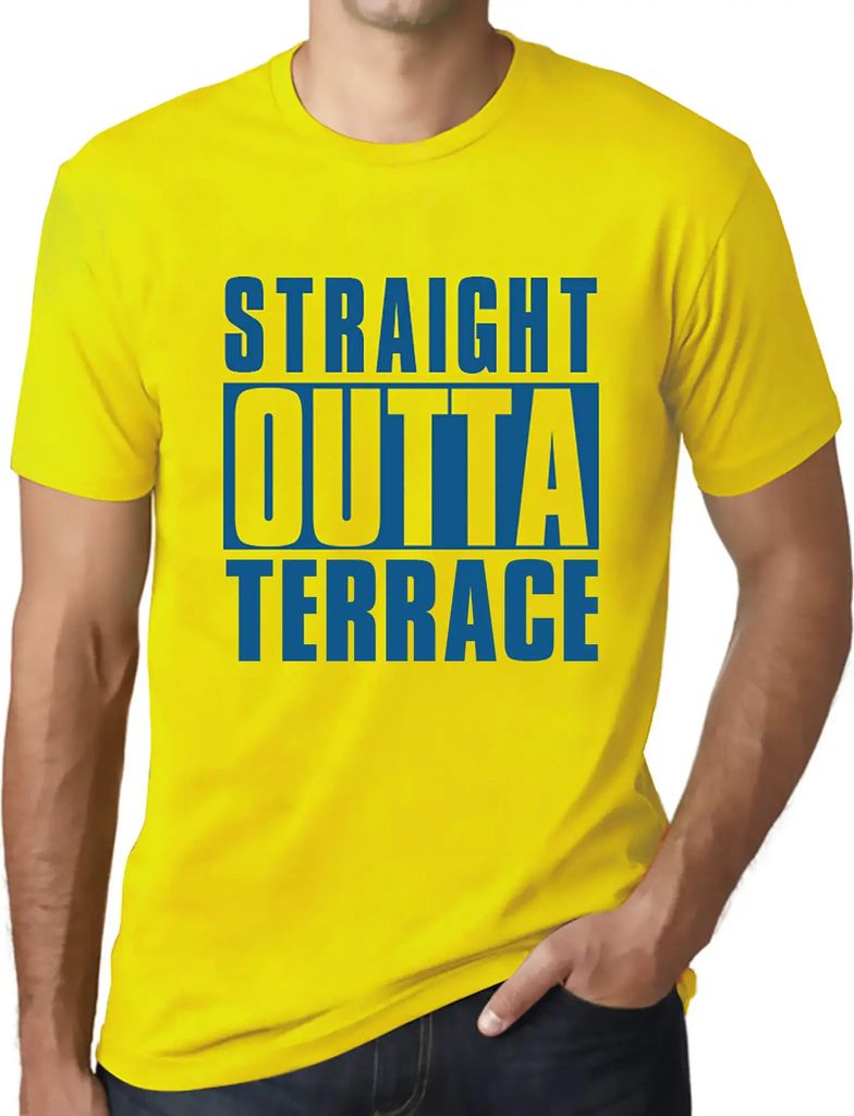 Herren Grafik T-Shirt Direkt aus der Terrasse – Straight Outta Terrace – Öko-Verantwortlich Vintage Jahrgang Kurzarm Lustige Druck Geburtstag ...