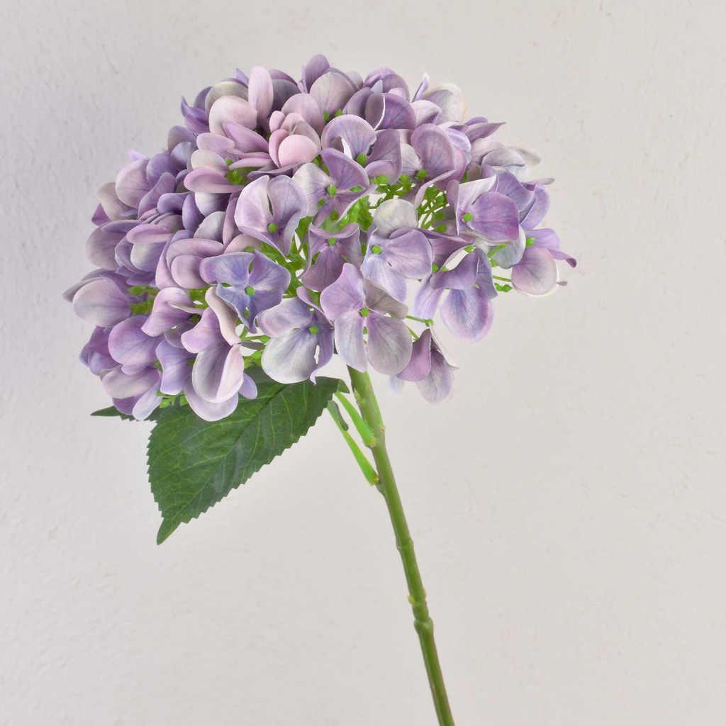 artplants.de Textil Hortensie RELENA, Hellviolett, 65cm - Künstliche Hortensie