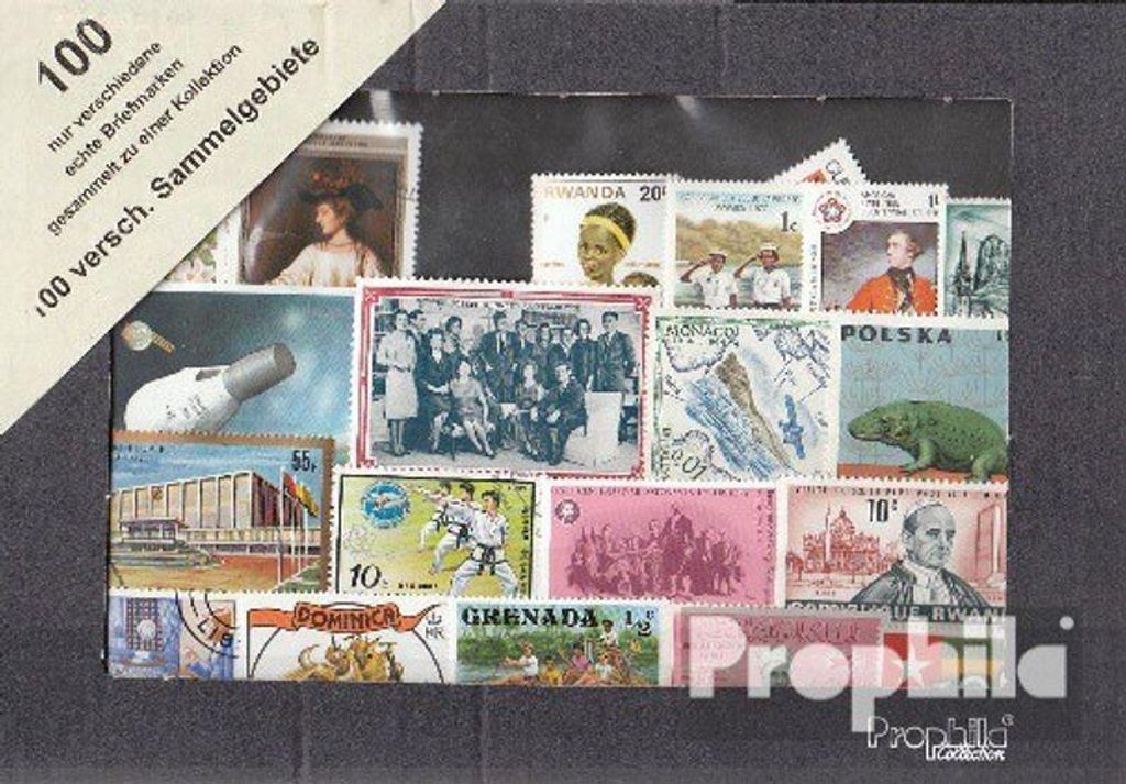 Briefmarken Alle Welt 100 verschiedene Marken Produktbild 