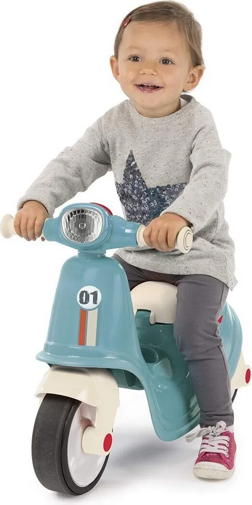 Trottinette Premier Âge Smoby Bleue pour Apprendre l'Équilibre à 18M+