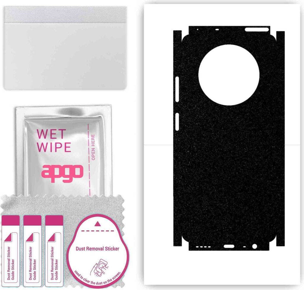 apgo Rückseite + Seiten Schutzfolie, Skin, kompatibel mit Realme 12x 5G, Hinten Displayschutzfolie aus Vinylfolie, kratzfest, einfache Montage - M...