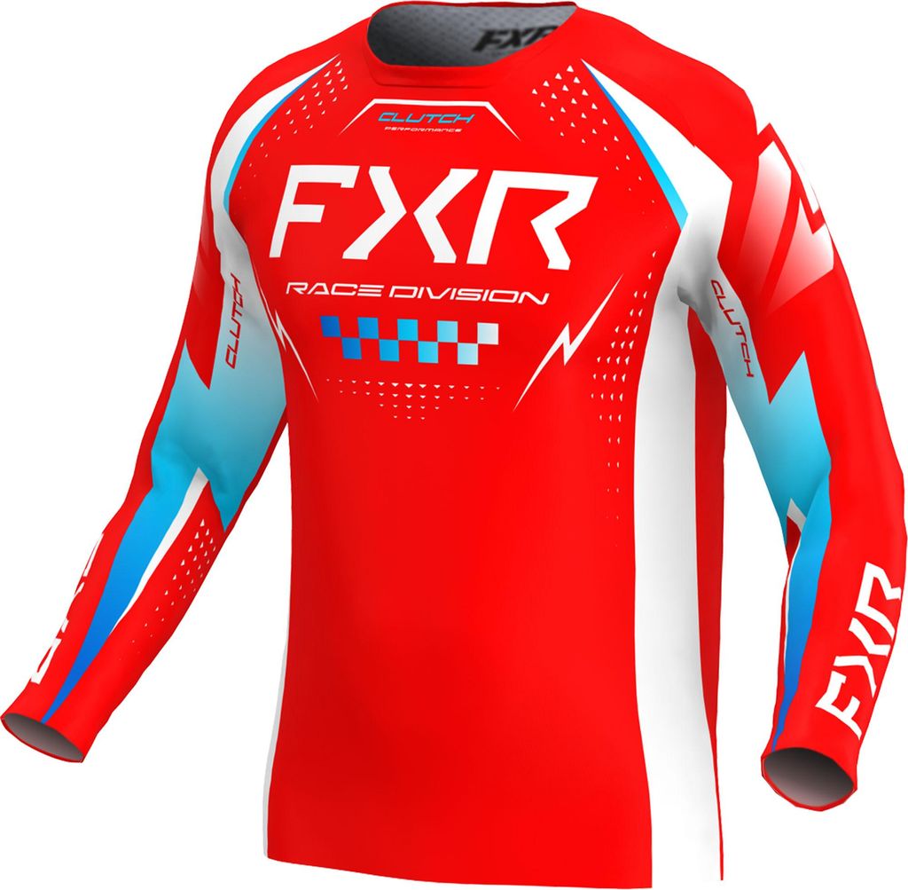 FXR Clutch Pro Motocross Jersey, rot/blau/weiß, L