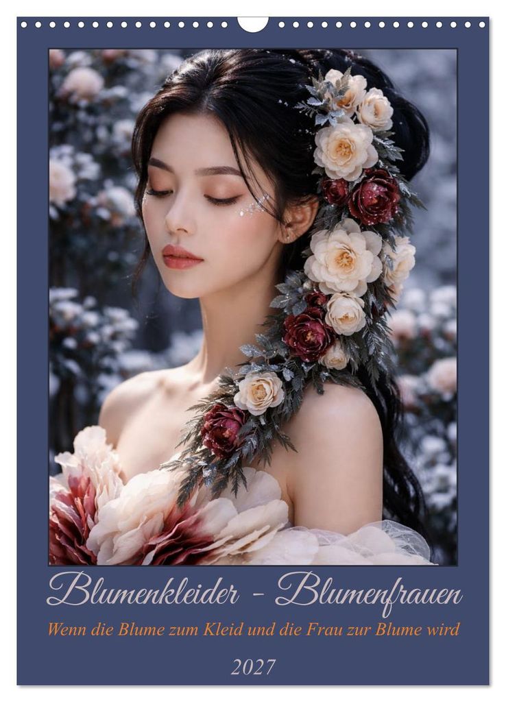 Blumenkleider - Blumenfrauen (Wandkalender 2027 DIN A3 hoch), CALVENDO Monatskalender