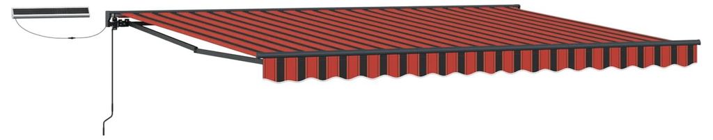 Elektrische ausziehbare Markise - CLORIS - Wettersensor - Orange und Schwarz 4x3 m - Markisen C1434
