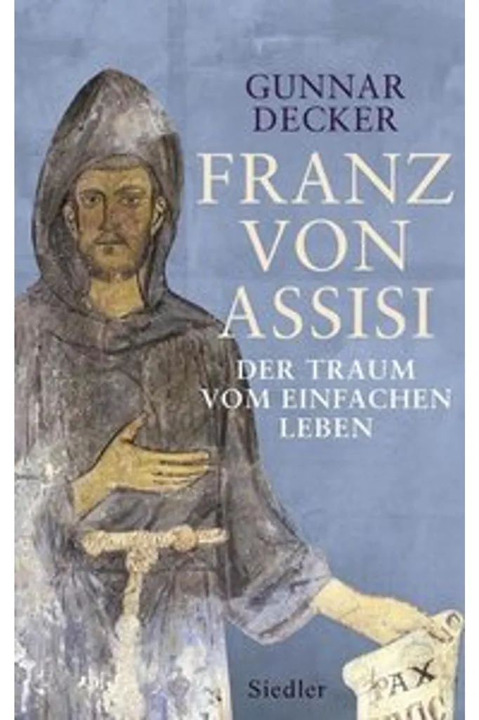 Figurine Religieuse Franz von Assisi Sculpture Décorative en Bois