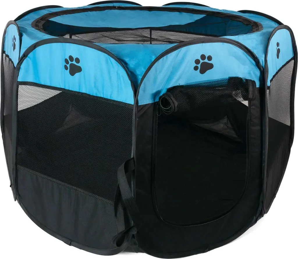 Tenda Gioco Cani Gatti Intirilife Blu 77x58cm - Pieghevole Top