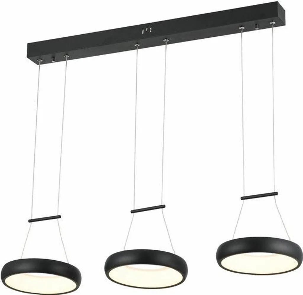Suspension LED pour Table de Salle à Manger Thea Noire 120cm 12W