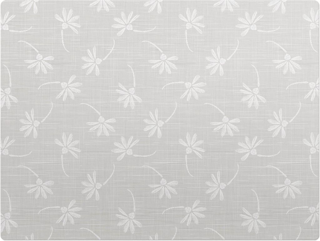 Florales Muster auf Stoff – Bodenschutzmatte – Stuhlunterlage 120x90 cm – Rutschfest – Hartbodenmatte